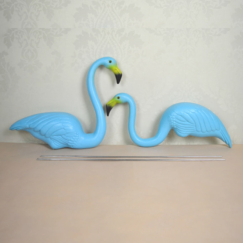 Insamhladh Plaisteacha Blue Flamingo Birds Garraíodóireacht Maisiúcháin Ainmhithe Soláthairtí Allamuigh