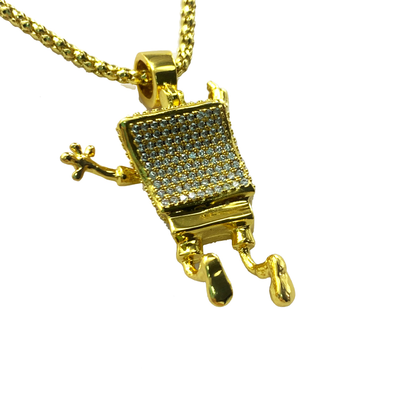 Inleagtha Zirron Spongebob Hip Hop Necklace