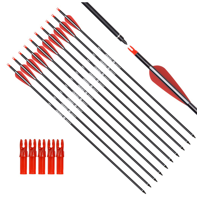 Elong Allamuigh 115500-08 30inch Roll Fiberglass arrow Boghdóireacht Revurve Bow Sprioc Cleachtas Lámhach