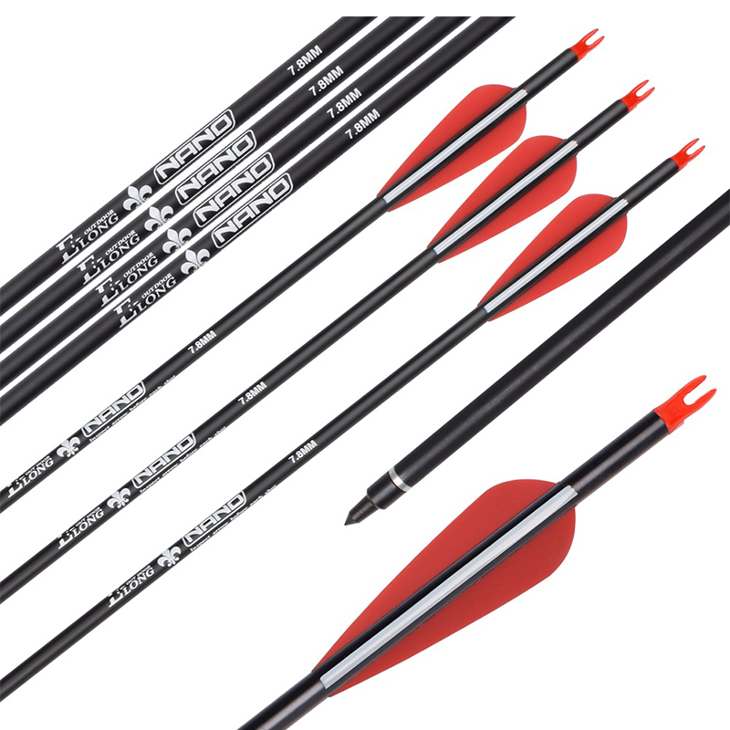 Elong Allamuigh 115500-08 30inch Roll Fiberglass arrow Boghdóireacht Revurve Bow Sprioc Cleachtas Lámhach