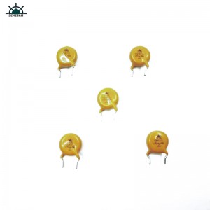 Comhpháirteanna leictreonaice éighníomhacha ODM tSín, Buí Mov 10mm Hvr10d621k Varistor Ocsaíd Sinc