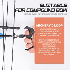 Elong Allamuigh 280083 Boghdóireacht D Lúb Rope 5inches BoksTring Boghdóireacht Ag Freastal ar Thread D Lúibe ROP ROPE Ábhar Nocking T teaghrán rópa lúibe