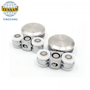 Sleamhnáin Sleamhnáin Sorcóir Roth Gloine Córas Doras Crochta Crua-earraí Feistiú Rothaí Doras Sleamhnáin