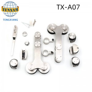 Táirgí Díolacháin Teo Crochta Rothaí Cruach dhosmálta Gloine Deasmhaigh Córas Doras Sleamhnáin Sleamhnáin