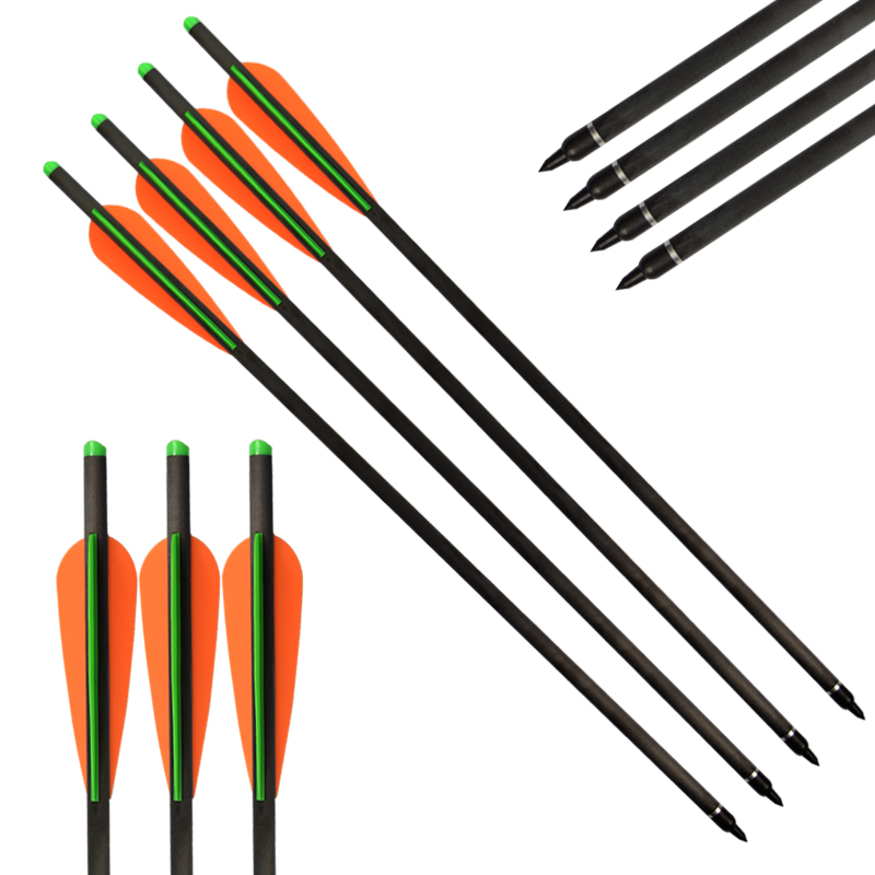 Elong Allamuigh 117800 16Inch Snáithín Carbóin Crossbow Bolts Crossbow Trealamh Lámhach Boghdóireacht