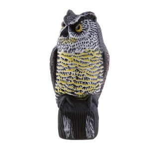 36CM Plaisteacha Gairdín Ornáide Owl Clós Sparr Decoy Decor Réalaíoch Decoy Decoy