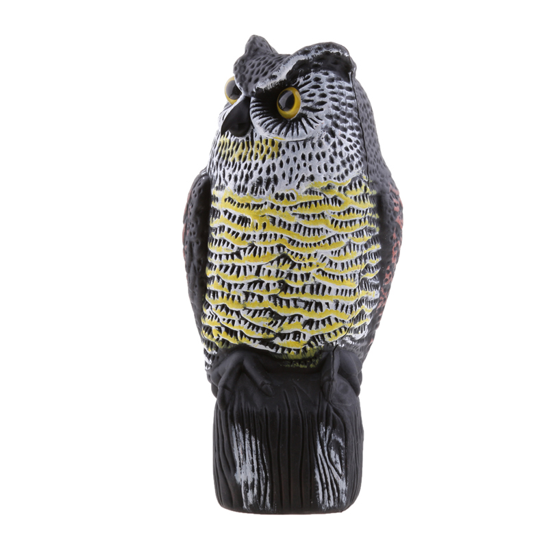 36CM Plaisteacha Gairdín Ornáide Owl Clós Sparr Decoy Decor Réalaíoch Decoy Decoy