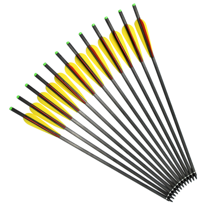 Elong Allamuigh 117805 18inch Boltaí Carbóin OD 8.8mm Spóirt Fiach Crossbow Boghdóireacht ag baint úsáide as Bolts