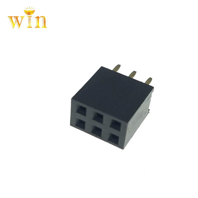 2.54mm Ceanntásc baineann cónascaire 2x3p
