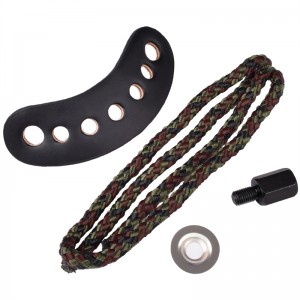 Elong Allamuigh Allamuigh 470017 Wrist Sling Groomet Miotail Leathar Dath Brown Do Lámhach Bogha Boghdóireachta