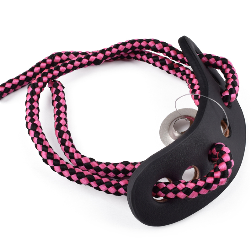 Elong Allamuigh Allamuigh 470019 Wrist Sling Pink Leathar Pink Dath Miotail Groomet Boghdóireacht Boghdóireacht Lámhach Bow ag baint úsáide as