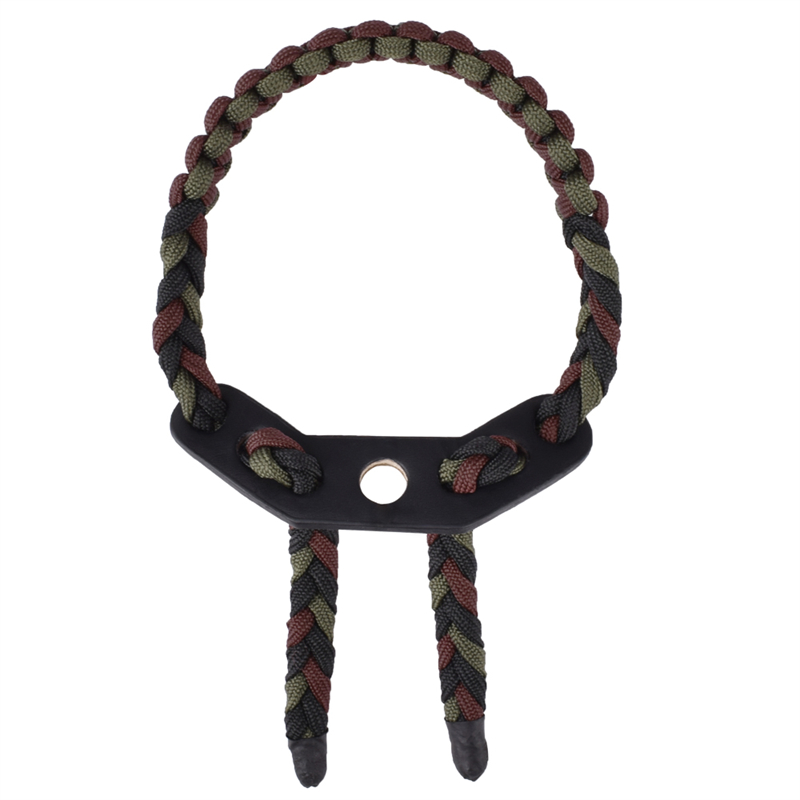 Elong Outdoor 470020 Wrist Sling Gromet Miotal Leathar Dark Dark Dath Glas do Lámhach Bogha Boghdóireachta
