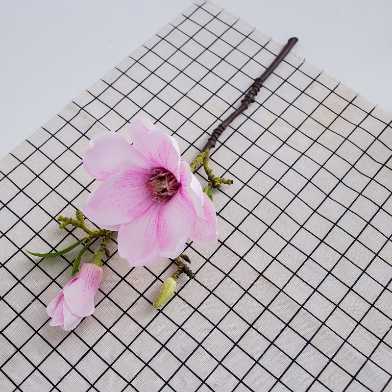 Díol te Brainse Singil Saorga Saorga Saorga Magnolia Flower le haghaidh tábla bainise Decorate