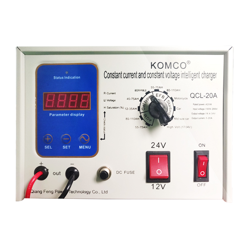 Charger Battery Komco, 12V N36V N36V N06V N60V N02V N72V Voltage agus reatha coigeartaithe, chargerngluaisteán agus cothaitheoir do charr, trucail, cart gailf, lomaire faiche, mara, bád, snowmobile, ATV, RV, SLA CGB GEL CE EFB