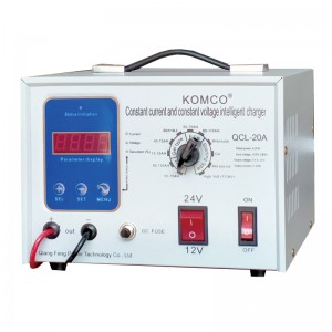 Charger Battery Komco, 12V N36V N36V N06V N60V N02V N72V Voltage agus reatha coigeartaithe, chargerngluaisteán agus cothaitheoir do charr, trucail, cart gailf, lomaire faiche, mara, bád, snowmobile, ATV, RV, SLA CGB GEL CE EFB