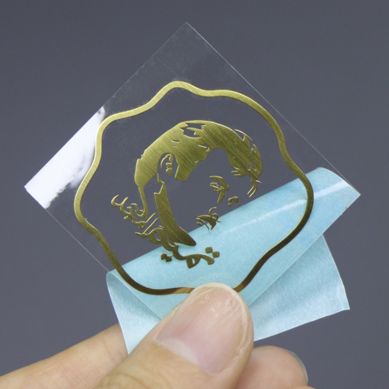 Custaim Thin Féinghreamaitheach Féinghreamaitheacha Electroform Electroform Scragall Nicil Sticker Plating Táirge Miotalach 3D Logo Sticker le haghaidh fón póca