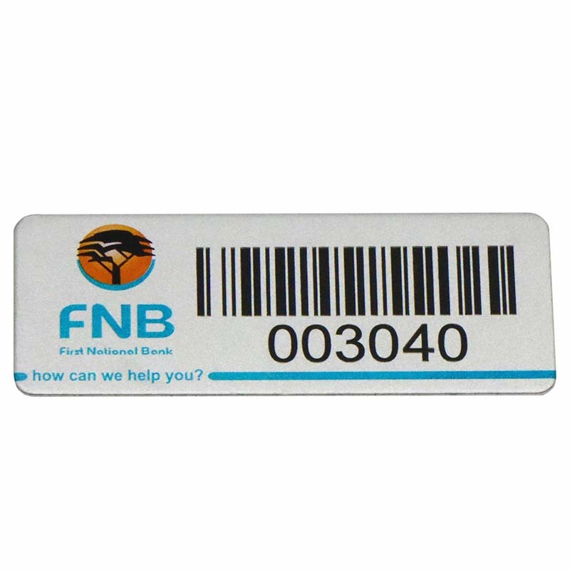 Wholesale Laser saincheaptha Sraithuimhir greanta lipéad miotail barcode lipéad lipéad alúmanam clóite alúmanam labfe
