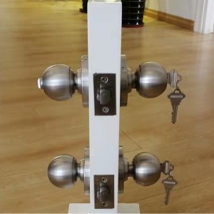 7204 Doras Knob Loc Sorcóireach Feidhm Iontrála Keyed Feidhm Iontrála Taobh amuigh Críoch Chrome Satin, ANSI NBHMA Grád 2 Knob Doras Tráchtála le haghaidh Úsáid Trom Dualgas