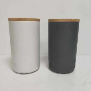 Babhta mórdhíola ard le clúdach canbhróg canister stórála ceirmeacha adhmaid