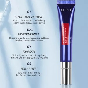 Lipéad Príobháideach Appti Moisturizing Frith-Wrinkle Eye Eye Polyin Polypeptide Athbheochan uachtar súl