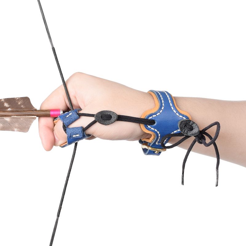 Ulongarrow M Suurus pöidla soomus+Wrist Strap Vibulaskmise tarvikud Sõrme kaitse
