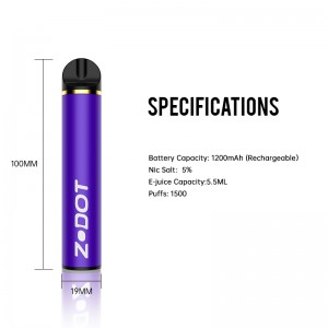 1500 PUFF Diúscartha Toitíní Leictreonach