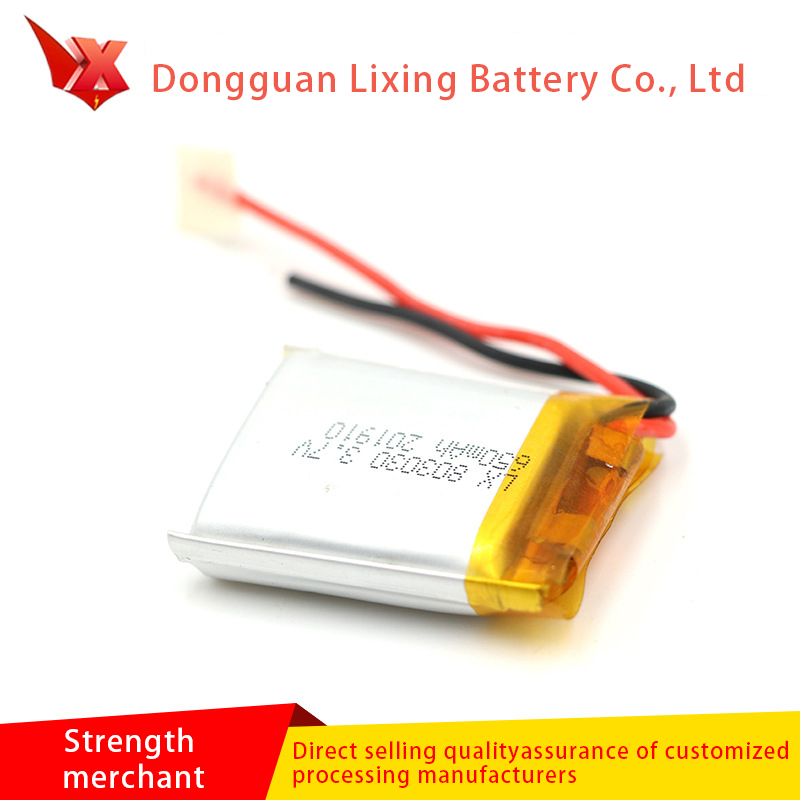 Soláthairtí an déantóra 803030-650Mah 3.7v Battery Litiam Ultra-Thin, Ceallraí Speisialta do Walkman agus táirgí aosach