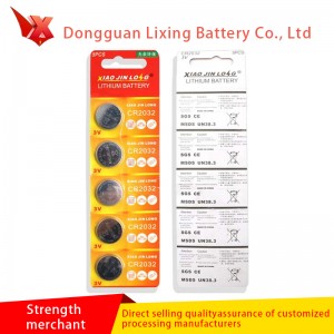 Monaróir Ceallraí \\\\ \'s ceallraí speisialta le haghaidh flashlight CR2032 3.0V cnaipe táthú ceallraí ceallraí meascán próiseála cos