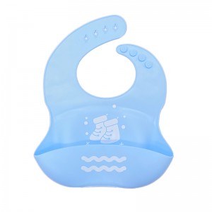 Bibs linbh bog silicone saincheaptha le haghaidh ithe