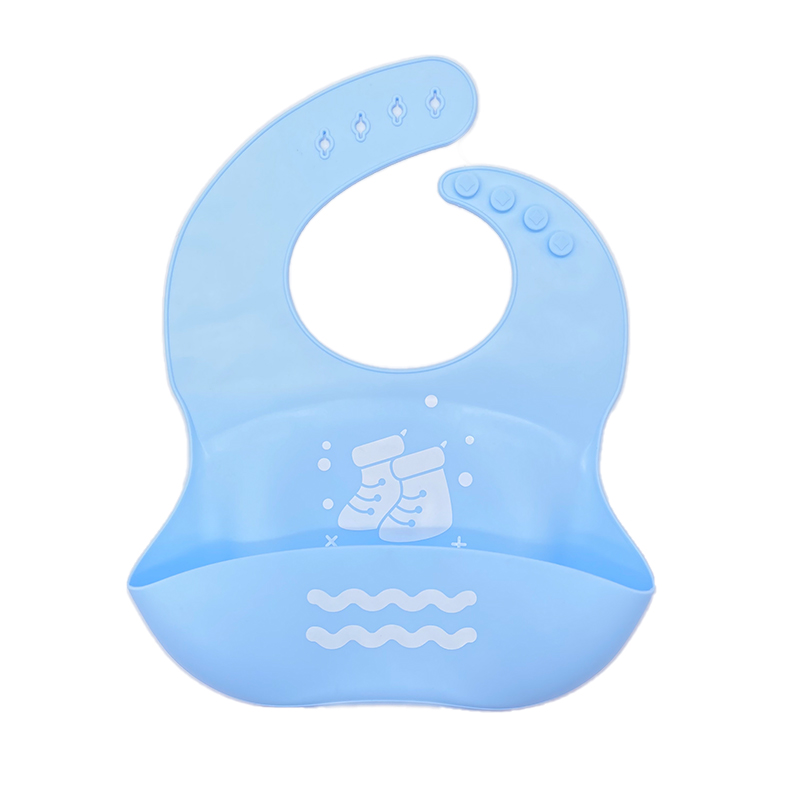 Bibs linbh bog silicone saincheaptha le haghaidh ithe