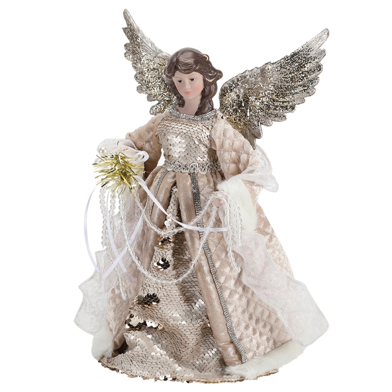 33cm Nollag Angel Decor Beads Ornament Decor Maisiúcháin faoi Dhíon Táirge Nua Táirge Nua Xmas Taispeáin Saoire Saoire Só Só Merry