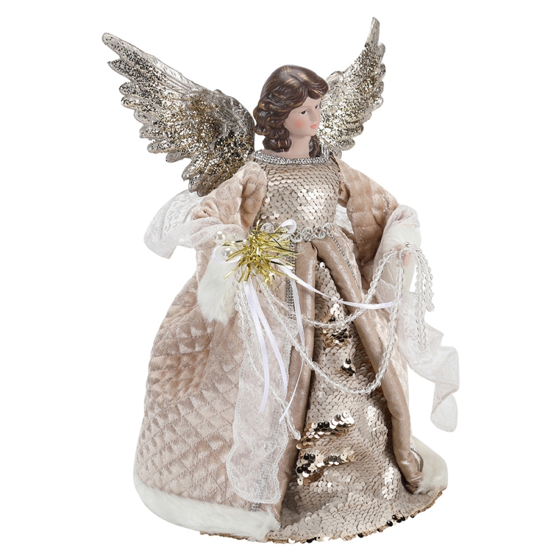 33cm Nollag Angel Decor Beads Ornament Decor Maisiúcháin faoi Dhíon Táirge Nua Táirge Nua Xmas Taispeáin Saoire Saoire Só Só Merry