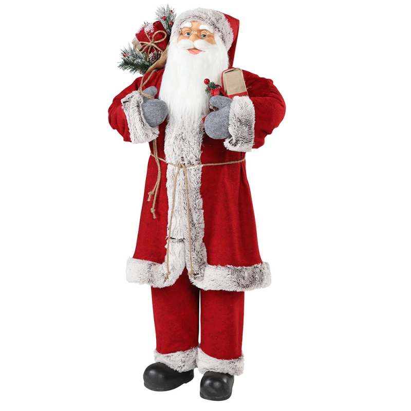 30 ~ 110cm Seasamhna Nollag Santa Claus le mála bronntanais maisiú maisiúcháin Féile Féile Bailiúchán Figurine Traidisiúnta Xmas