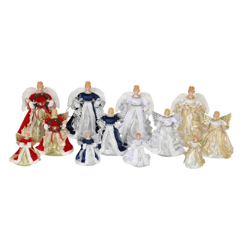 23 ~ 40cm Nollag Angel ornáidí ornáidí maisiúcháin crann barr lámhdhéanta aingeal figurines figurines Bailiúchán Doll Xmas Saoire