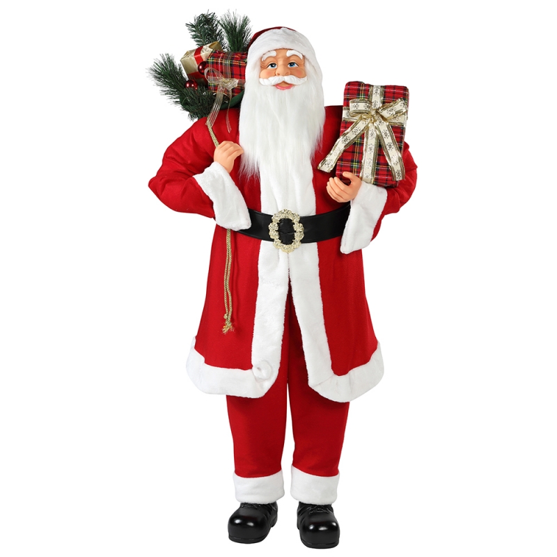 30 ~ 110cm Seasamhna Nollag Santa Claus ornáid mhaisiúcháin Féile Saoire Féile Bailiúchán Figurine Traidisiúnta Xmas isplay