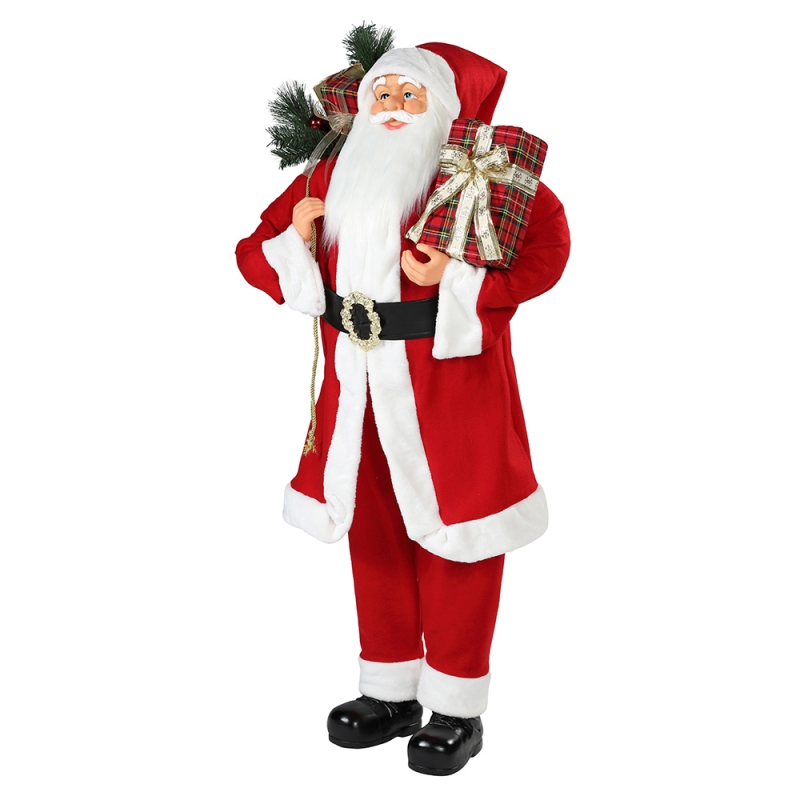 30 ~ 110cm Seasamhna Nollag Santa Claus ornáid mhaisiúcháin Féile Saoire Féile Bailiúchán Figurine Traidisiúnta Xmas isplay