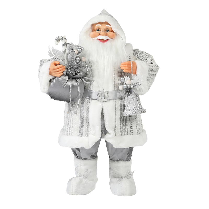 30 ~ 110cm Nollag Seasamh Santa Claus ornáide Deluxe Maisiú Féile Saoire Bailiúchán Figurine Traidisiúnta Xmas