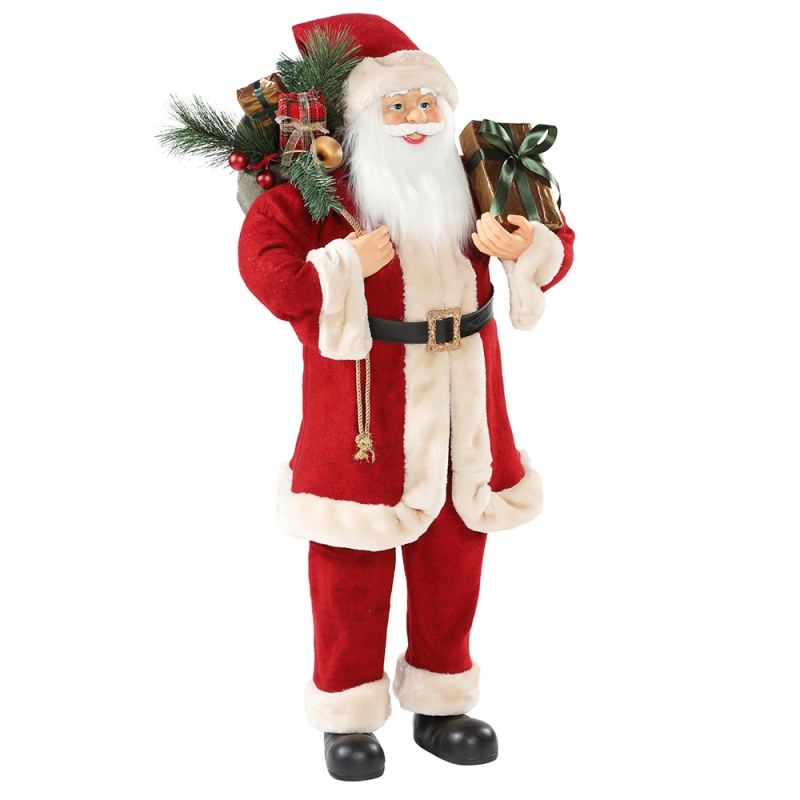 30 ~ 110cm Nollag Santa Claus le Mála Bronntanais Maisiú Maisiú Féile Féile Bailiúchán Figurine Traidisiúnta Xmas