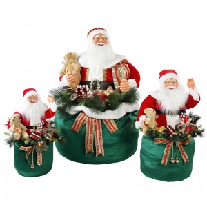 65 N85n115cm Nollag beoite beoite Santa Claus le Soilsiú Saoire Saoire Maisiú Ornament Bailiúchán Figurine Traidisiúnta