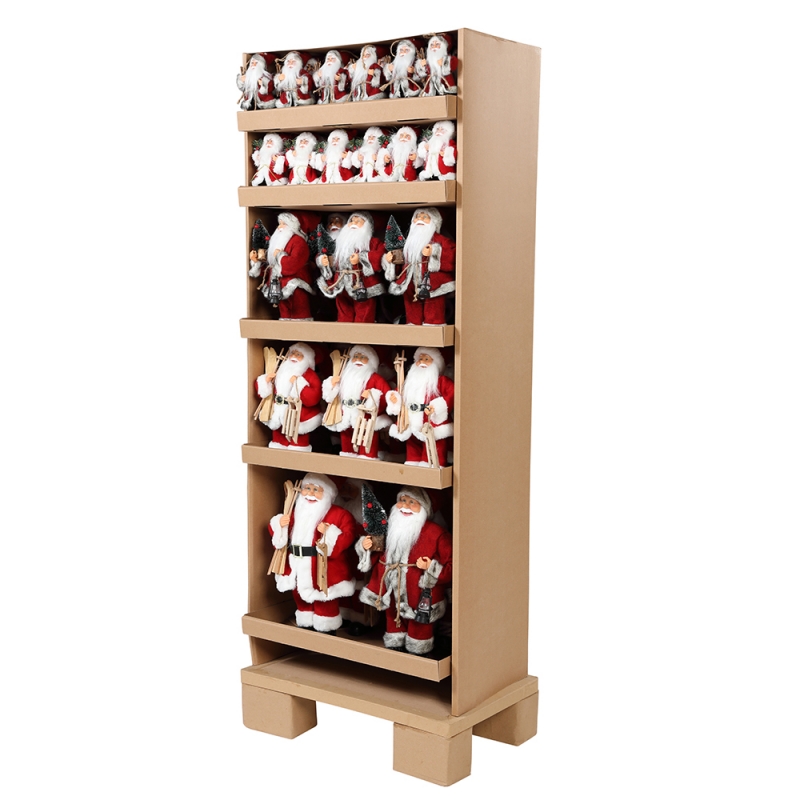 Taispeáin seasamhna Nollag seasamh Santa Claus ornament Maisiú Féile Saoire Bailiúchán Figurine Traidisiúnta Xmas