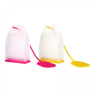 Infuser tae silicone, málaí scagaire tae duille scaoilte strainer