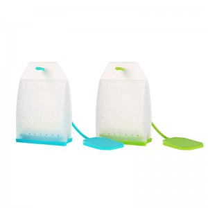 Infuser tae silicone, málaí scagaire tae duille scaoilte strainer