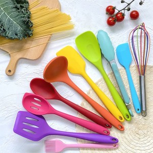 Spatula Silicone, Sraith Cistine Silicone Set, Uirlisí Cócaireachta Neamh-Bata