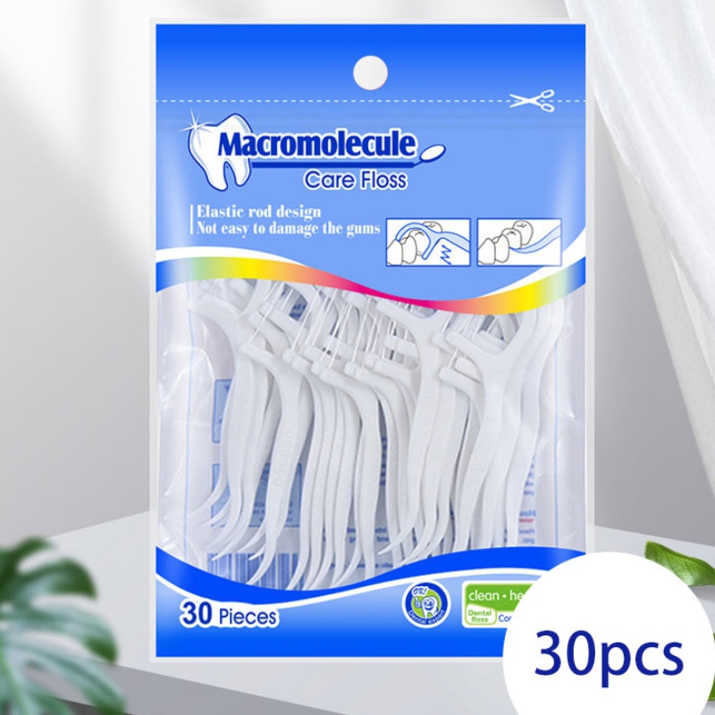 Picks Stoc snáithín snáithín macromolecule de chaighdeán ard-chaighdeán Mórdhíola Lipéad Príobháideacha Mála Floss Floss Pick
