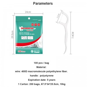 100 PCS mála ardchaighdeáin Floss Floss Floss Floss Floss Floss do dhaoine fásta Floss Floss