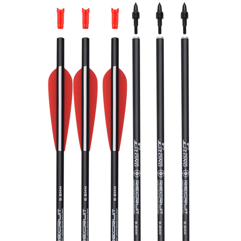 Elongarrow 116048 20inches 7.62 * 8.8mm Bolts rolldfiberglass le haghaidh crossbow seilge amuigh faoin aer