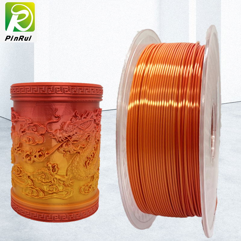 Pinrui Ard-chaighdeán Red-Gold Rainbow 1.75mm 3D Printer Plament Pla