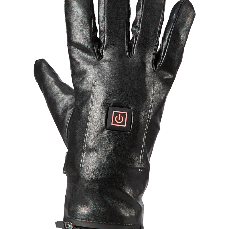Dearadh Nua Leather Leather Leictreach Gloves Téite d'fhir, lámhainní teasa le haghaidh sciála