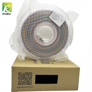 Pinrui Glitter Pla 1.75mm 3D Filiméid Printéir Sparkle Twinkling Dath Rainbow