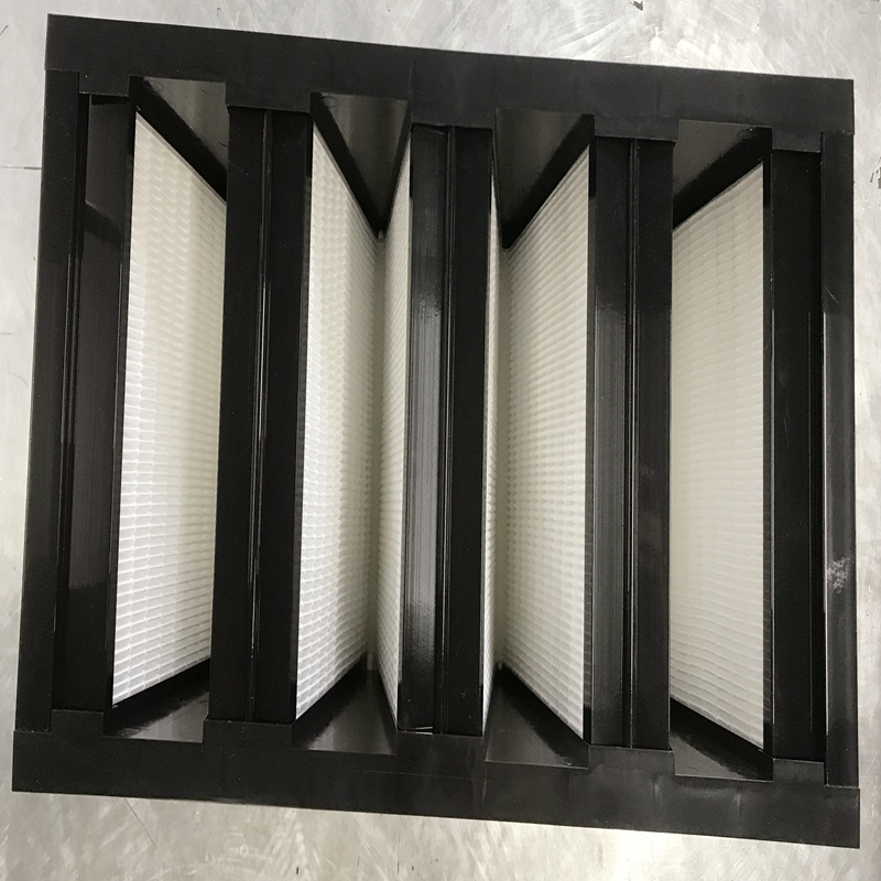 Fráma Meánach Éifeachtúlacht F7 Plaisteacha Fráma 592 x 592x 292mm Mion-pleated Dlúth 4 V Bank HVAC Scagaire